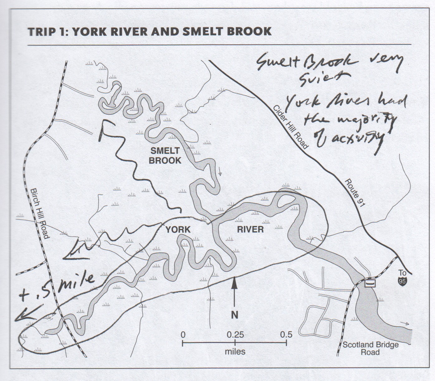 York River and Smelt Brook crib notes